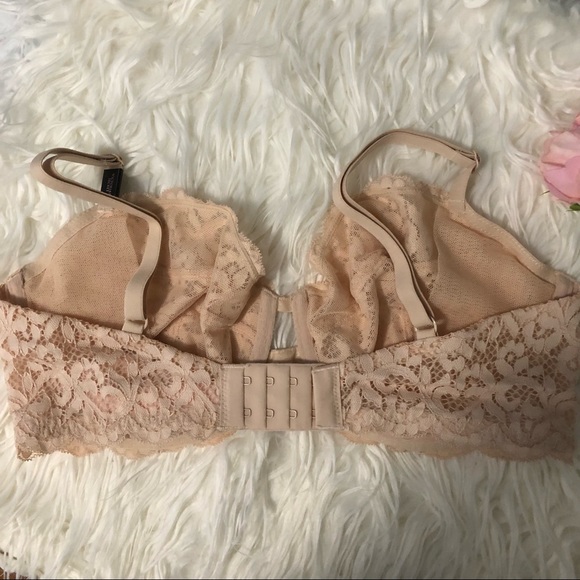 Victoria’s Secret 34F & Medium High Waist Thong Unlined Demi Lace Bra Set 34DDD - Picture 4 of 8